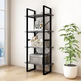 vidaxl-regal-na-ksiazki-4-polki-szary-60x30x140-cm-drewno-sosnowe