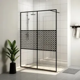 vidaxl-scianka-prysznicowa-przezroczyste-szklo-esg-140x195cm-czarna