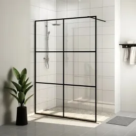 vidaxl-scianka-prysznicowa-przezroczyste-szklo-esg-140x195cm-czarna