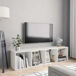 vidaxl-regal-na-ksiazki-szafka-tv-bialy-143x30x36-cm