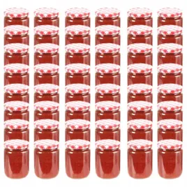 vidaxl-szklane-sloiki-na-dzem-bialo-czerwone-pokrywki-48-szt-230-ml