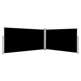 vidaxl-parawan-rozsuwany-czarny-160x600-cm