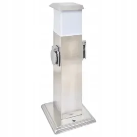 vidaxl-slupek-ogrodowy-z-gniazdami-stal-nierdzewna-z-oswietleniem