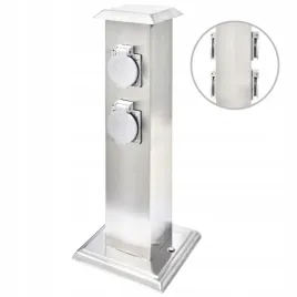 vidaxl-slupek-ogrodowy-z-gniazdami-stal-nierdzewna