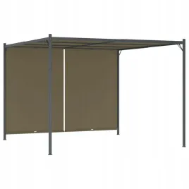 vidaxl-pergola-ogrodowa-ze-zwijanym-dachem-3x3-m-taupe-180-g-m