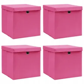 vidaxl-pudelka-z-pokrywami-4-szt-rozowe-32x32x32-cm-tkanina