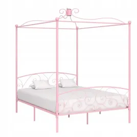 vidaxl-rama-lozka-z-baldachimem-rozowa-metalowa-160-x-200-cm