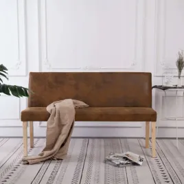 vidaxl-lawka-1395-cm-brazowa-sztuczny-zamsz