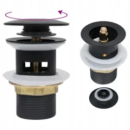 vidaxl-korek-przelewowy-klik-klak-czarny-64x64x91-cm