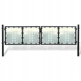 vidaxl-brama-ogrodzeniowa-czarna-300-x-150-cm