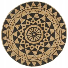 vidaxl-recznie-wykonany-dywanik-juta-czarny-nadruk-90-cm