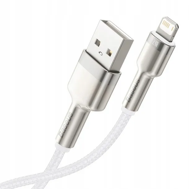 kabel-usb-do-lightning-baseus-cafule-2-4a-2m-bialy-zlacza-usb-apple-lightning-stan-nowy
