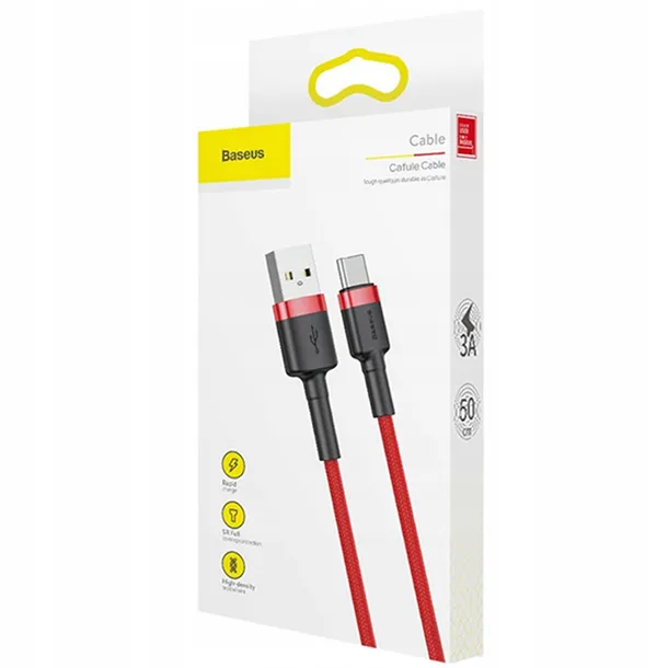 kabel-usb-do-usb-c-baseus-cafule-3a-0-5m-czerwony-stan-nowy-kolor-czerwony
