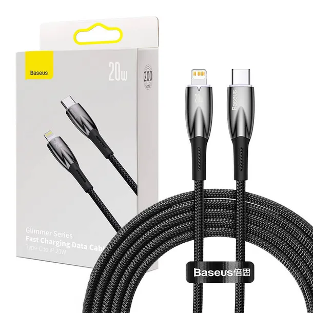 kabel-usb-c-do-lightning-baseus-glimmer-20w-2m-czarny
