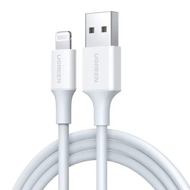 kabel-lightning-do-usb-ugreen-2-4a-us155-0-25m-bialy-stan-nowy