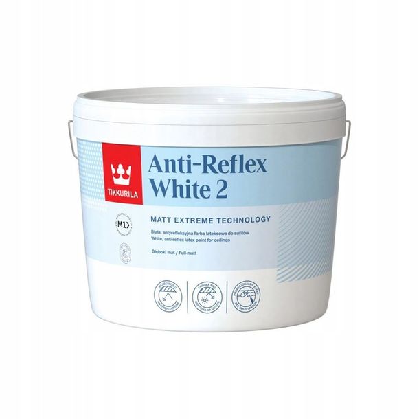 Zdjęcia - Farba / emalia Reflex ﻿TIKKURILA FARBA ANTI  WHITE 10L BIAŁA MAT 