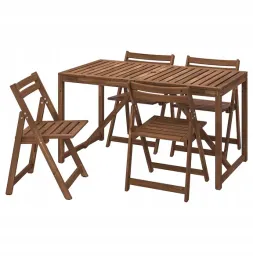 ikea-nammaro-stol-i-4-krzesla-skladane-ogrodowe-bejca-jasnobrazowa-140-cm