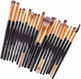 lewer-zestaw-pedzli-20-szt-zloto-czarne-syntetyczne-wlosie-trwale