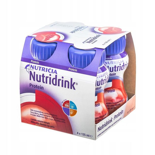 ﻿Nutridrink Protein smak owoców leśnych 4 butelki po 125 ml