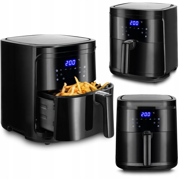 FRYTKOWNICA BEZTŁUSZCZOWA 7L 1900W AIR FRYER XL FRYTOWNICA LCD SMART CZARNA