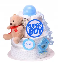 tort-z-pieluch-2-mis-pampers-prezent-chrzest