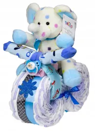 rowerek-slonik-tort-z-pieluch-pampers-2-prezent