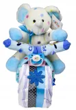 rowerek-slonik-tort-z-pieluch-pampers-2-prezent-stan-nowy