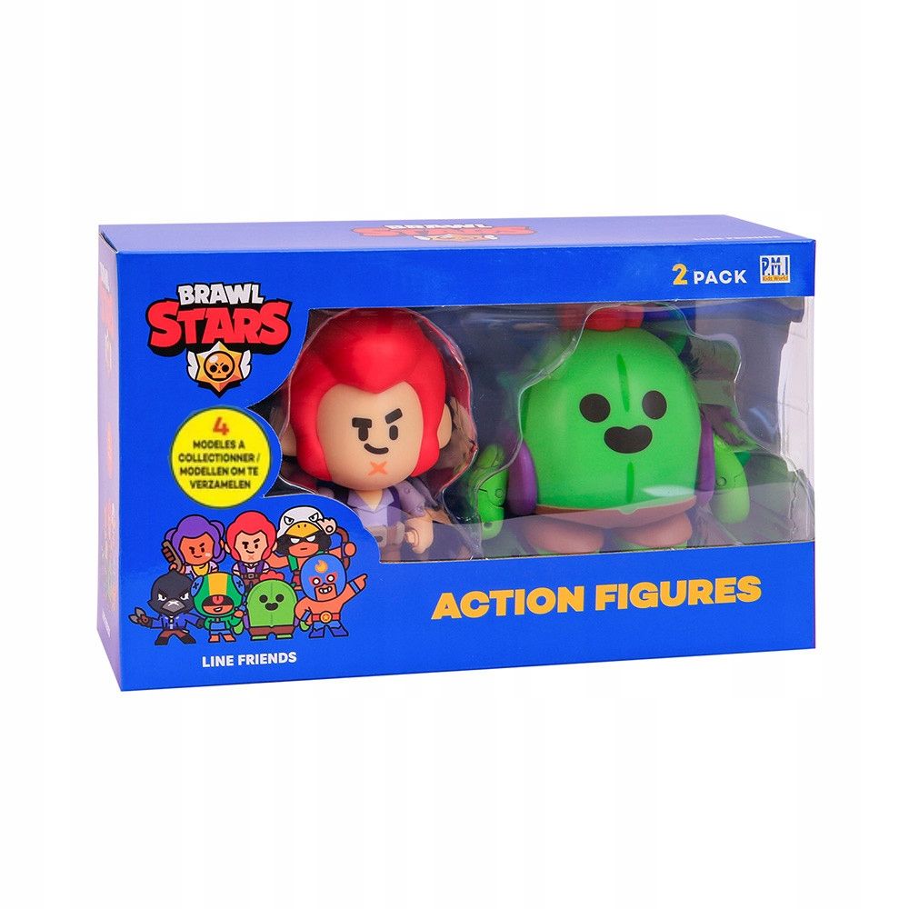 BRAWL STARS ZADYMIARZE ZESTAW 2 RUCHOMYCH FIGUREK SPIKE I COLT 11,5 CM -  ERLI.pl