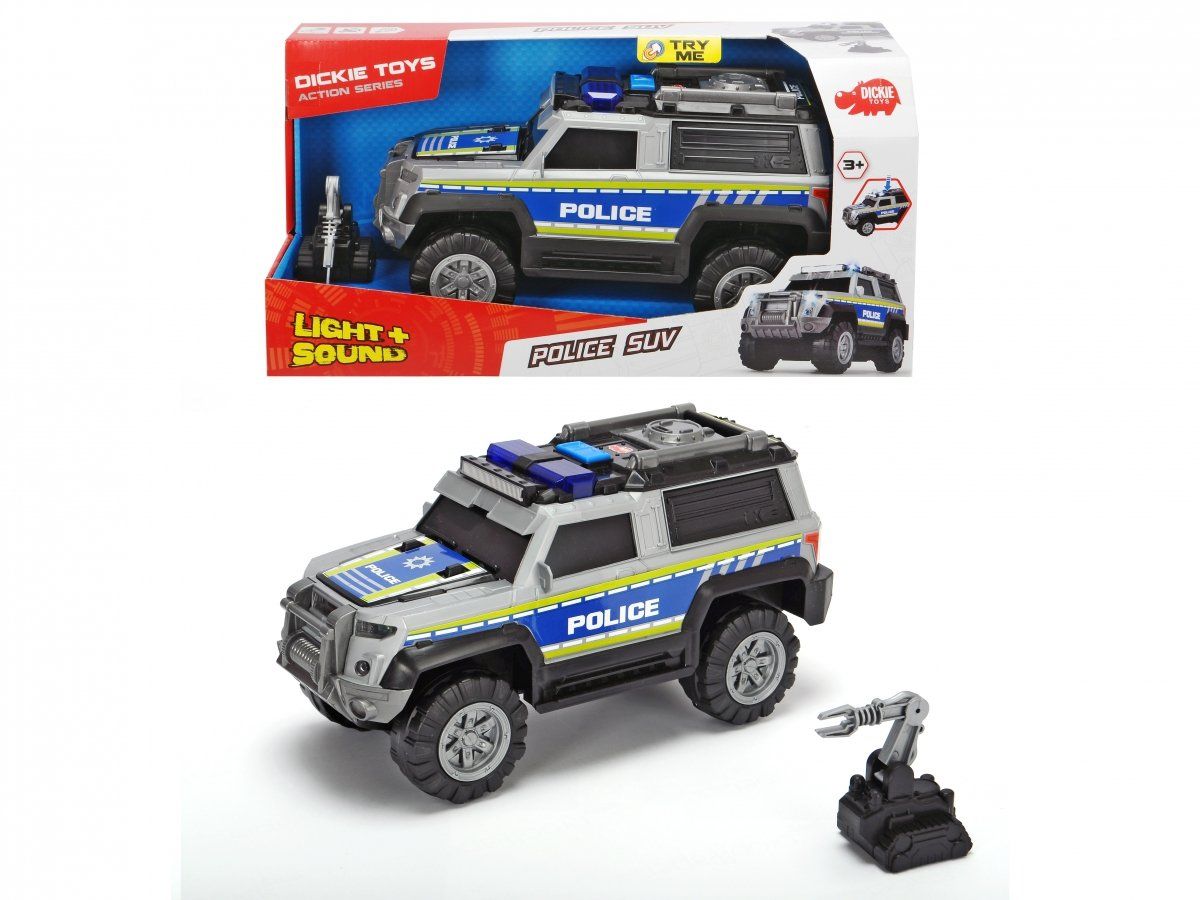 Pojazd SOS Policja SUV Srebrna 30 cm Światło Dźwięk Dickie 3306003