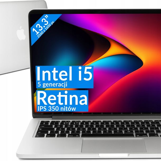 ﻿Laptop MacBook Pro 13 Core i5 8GB 256 SSD Świetny ekran Retina