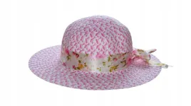kapelusz-dzieciecy-slomkowy-bialo-rozowy-z-kwiatowa-wstazka-plazowy-lato