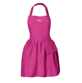 Zdjęcie produktu Fartuszek z falbanką Fartuch kosmetyczny Wonder Lashes Różowy - FUKSJA