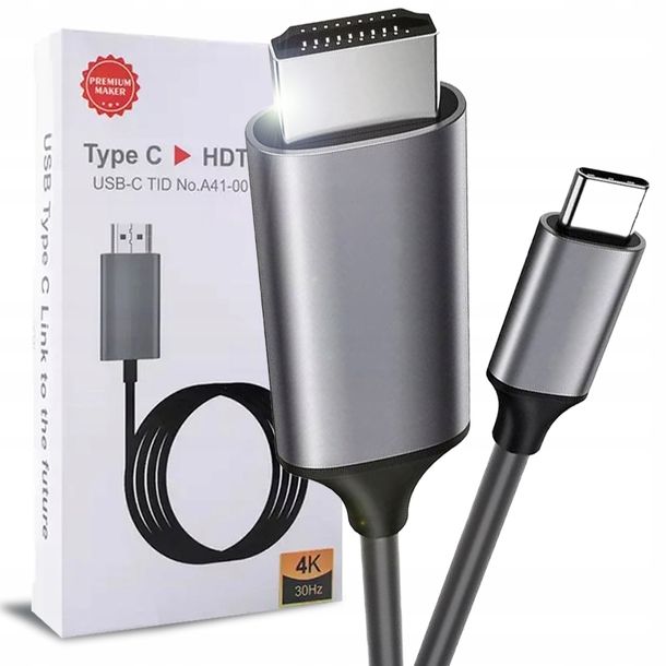 Zdjęcia - Kabel MHL ﻿ PRZJEŚCIÓWKA KONWERTER ADAPTER USB-C 3.1 TYP C DO HDMI 4K  200cm 