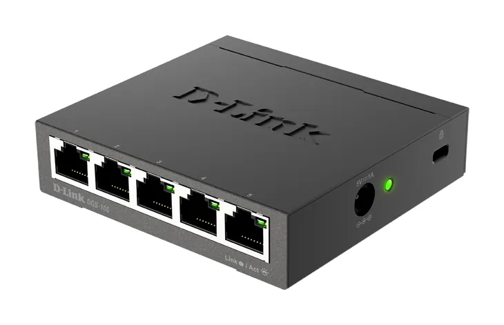 switch-d-link-dgs-105-standard-pracy-portow-lan-10-100-1000-mbps