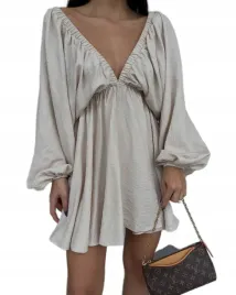 kobieca-elegancka-sukienka-sexy-mini-trapezowa-bezowa-m-gole-plecy
