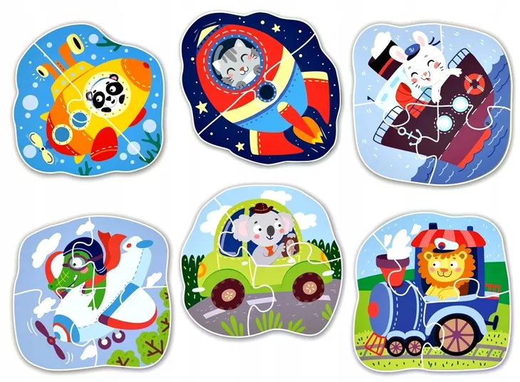 puzzle-2-3-4-transport-kolekcja-inna