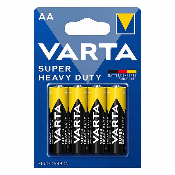 VARTA Super Heavy Duty Bateria AA (R6) Cynkowo-Węglowa 4 szt. Paluszki