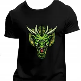 koszulka-meska-czarna-nadruk-zielony-smok-3xl