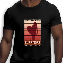 koszulka-meska-czarna-nadruk-sunset-paradise-surf-more-4xl
