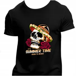 koszulka-meska-czarna-nadruk-summer-time-3xl
