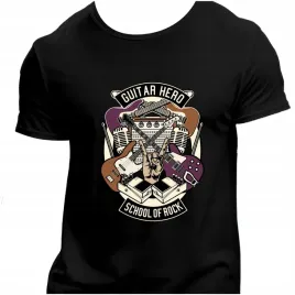 koszulka-meska-czarna-nadruk-guitar-hero-4xl