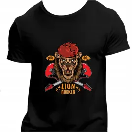 koszulka-meska-czarna-nadruk-lion-rocker-5xl
