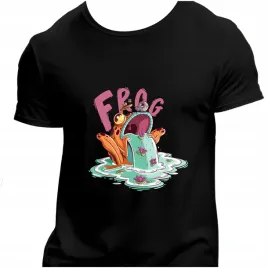 koszulka-meska-czarna-nadruk-frog-3xl