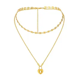 naszyjnik-zloty-klodka-serce-podwojny-celebrytka