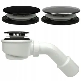 syfon-brodzikowy-50-mm-dwa-grzybki-chrom-i-czarny
