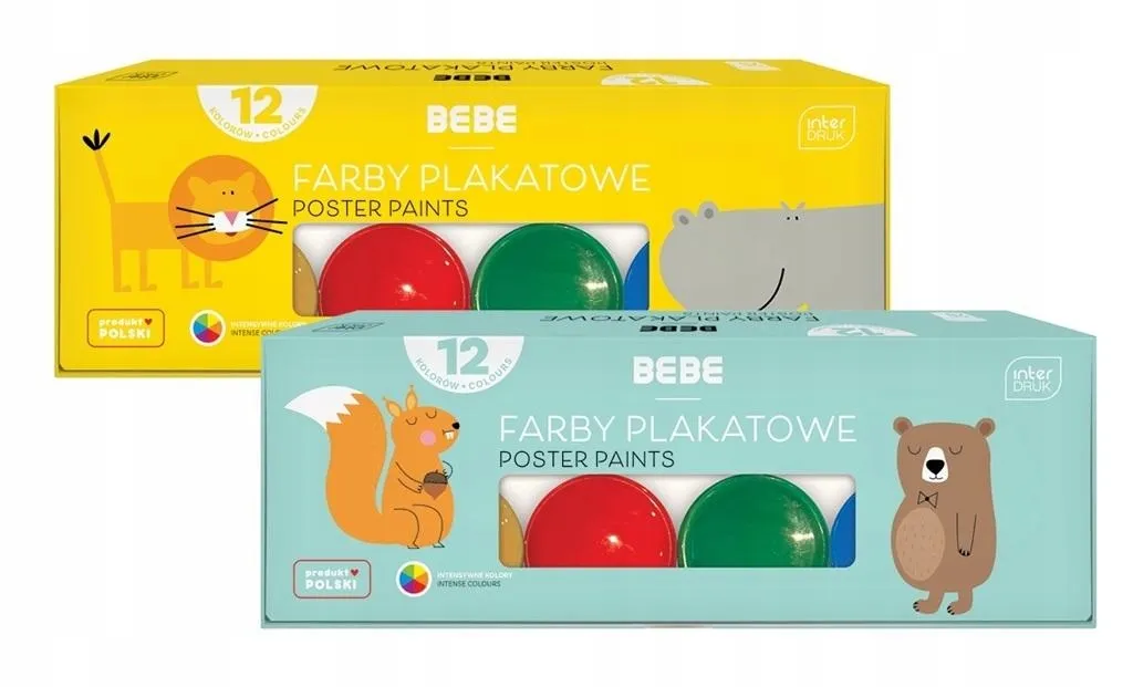 farby-plakatowe-interdruk-bebe-12-sztuk-stan-nowy
