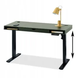 zielone-biurko-z-regulacja-wysokosci-otso-120-na-czarnej-podstawie