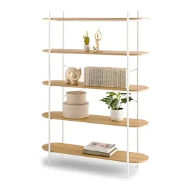 debowy-regal-z-otwartymi-polkami-na-dekoracje-linas-na-bialej-ramie