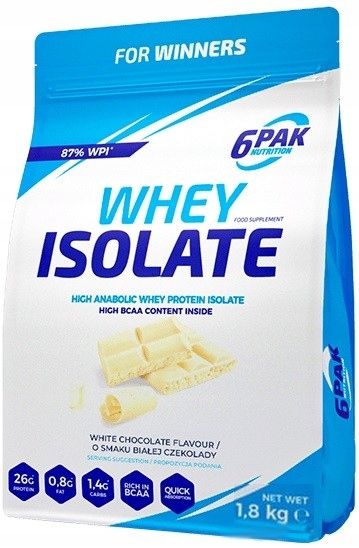 Zdjęcia - Odżywka białkowa 6Pak Nutrition 6PAK WHEY ISOLATE 1800g IZOLAT BIAŁKA SERWATKOWEGO WPI PROTEIN 