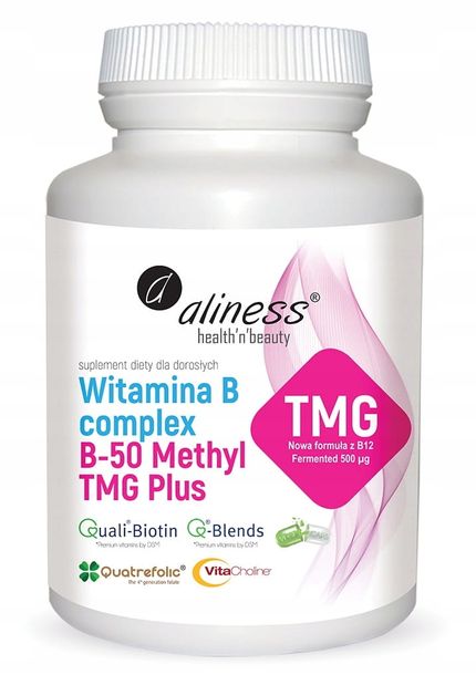 Фото - Вітаміни й мінерали Aliness WITAMINA B-50 COMPLEX METHYL TMG VEGE 100k 